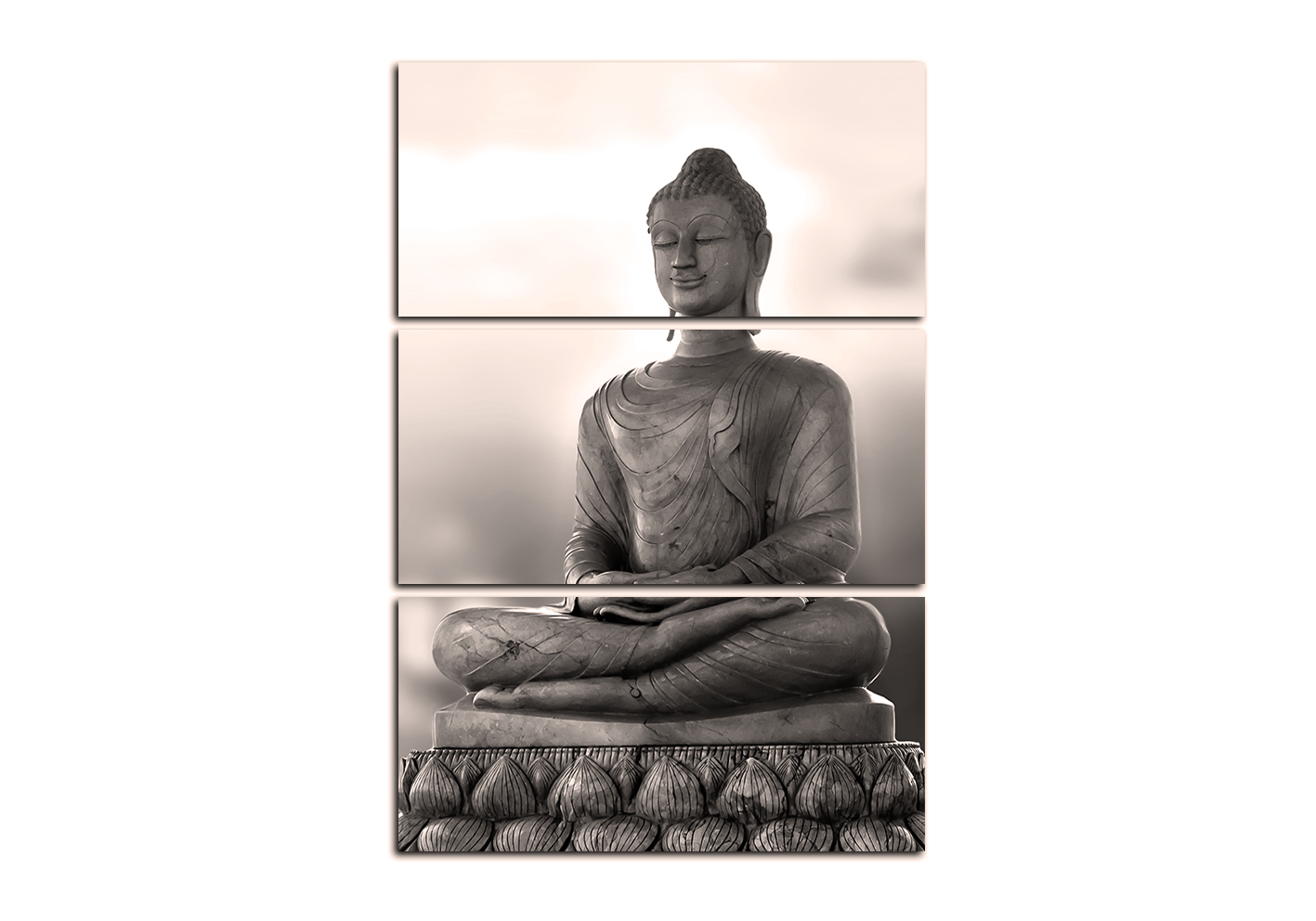 Obraz na plátně - Buddha a západ slunce - obdélník Obraz na plátně - Buddha a západ slunce - obdélník